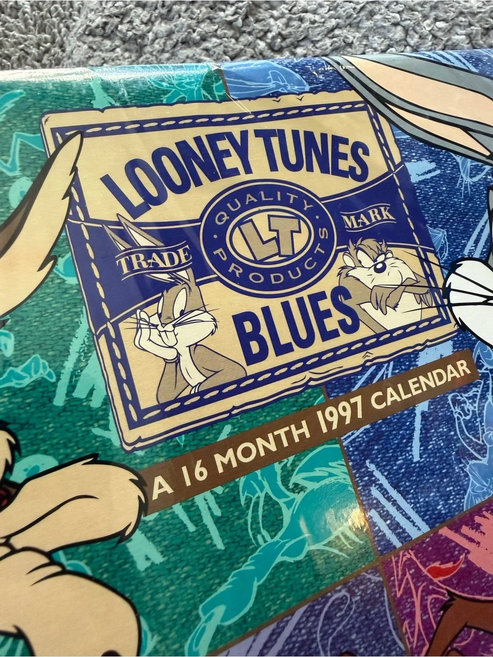 Vintage 1997 Looney Tunes Blues 16-Month Wall Calendar - New Old Stock